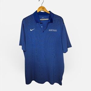 Nike Men’s University of Kentucky Blue Striped Polo Shirt